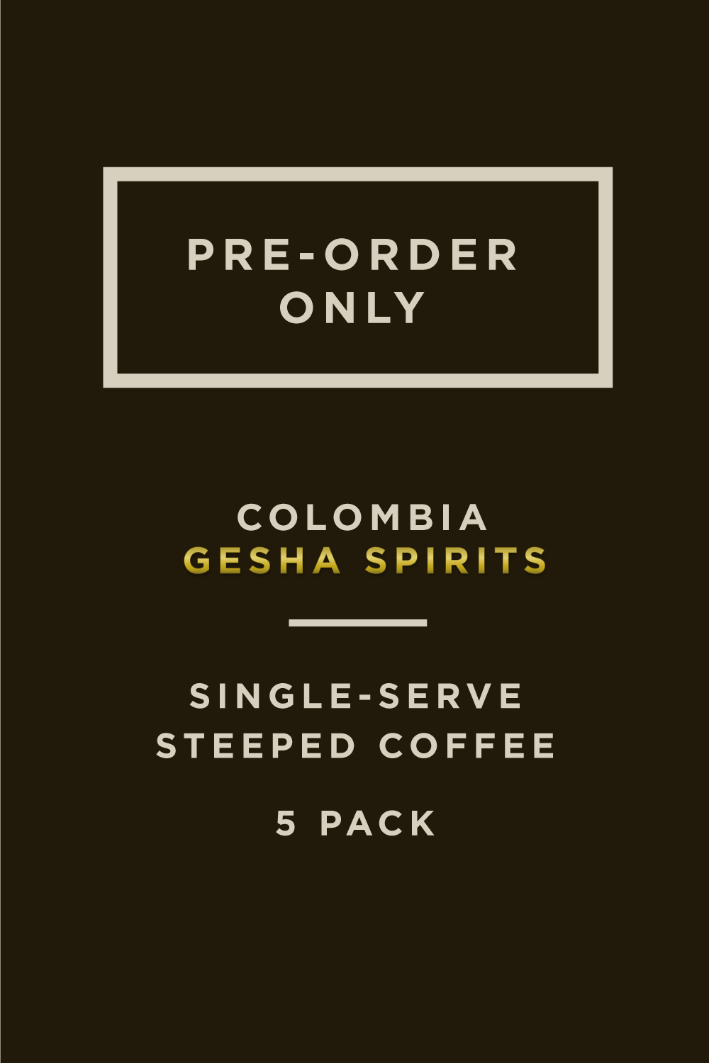 Gesha Spirits Single Serve Specialty Coffee